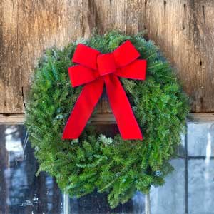 Balsam Fir Wreath with Bow